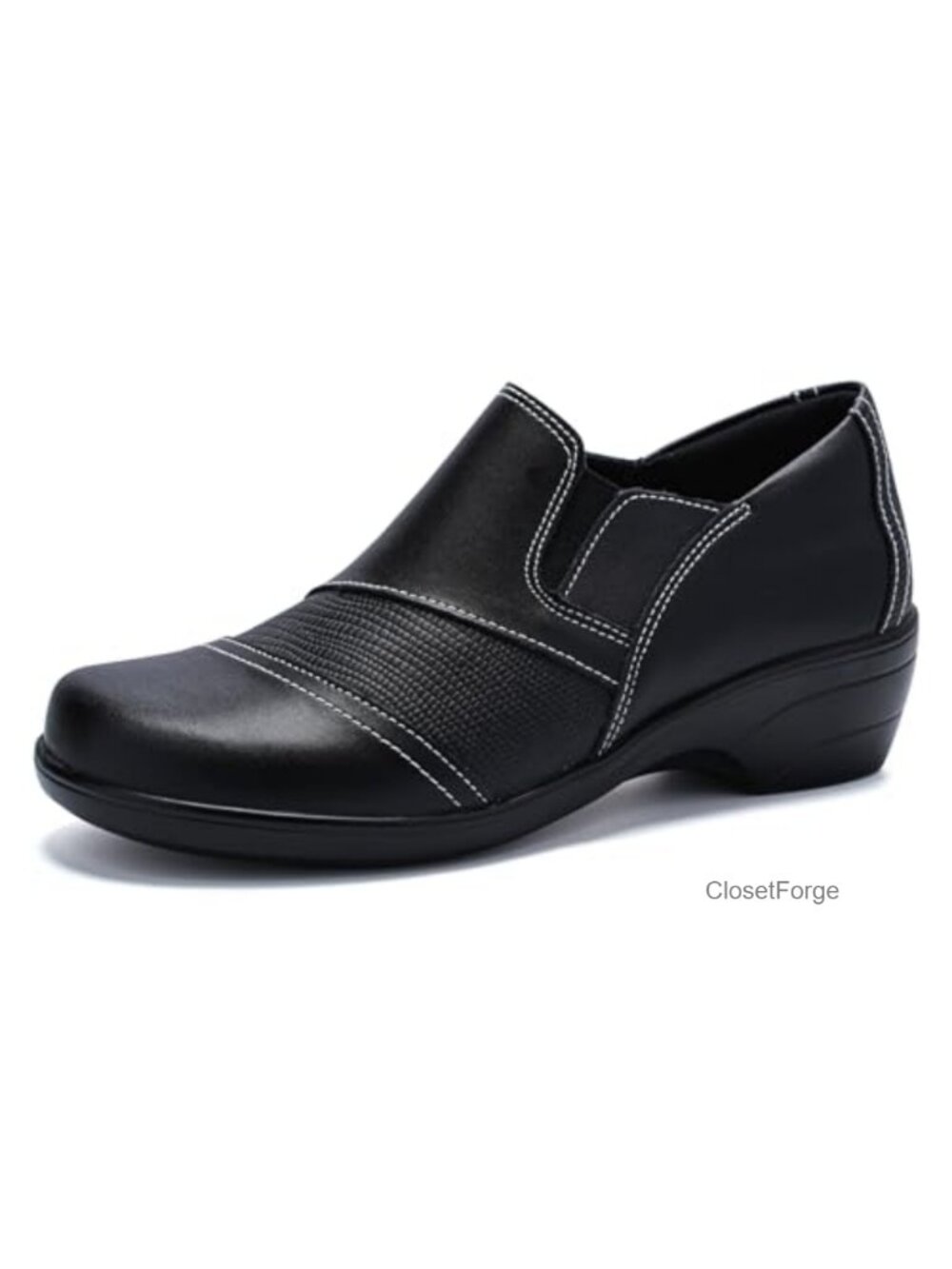 Leather Slip On Loafers Comfort Office Business Dress Shoes Womens